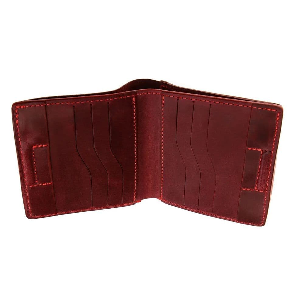 Портмоне Lettera з монетницей, бордове Grande Pelle 537161 — 4