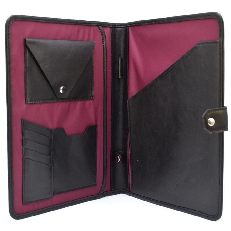 Шкіряна папка портфолио відкритого типа з хлястиком формату А5 А4 TARWA GA-2141-4lx — 2