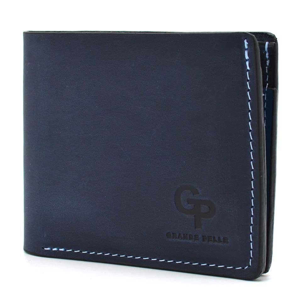 Портмоне Магніт, синій з блакитним Grande Pelle 50517075 — 4