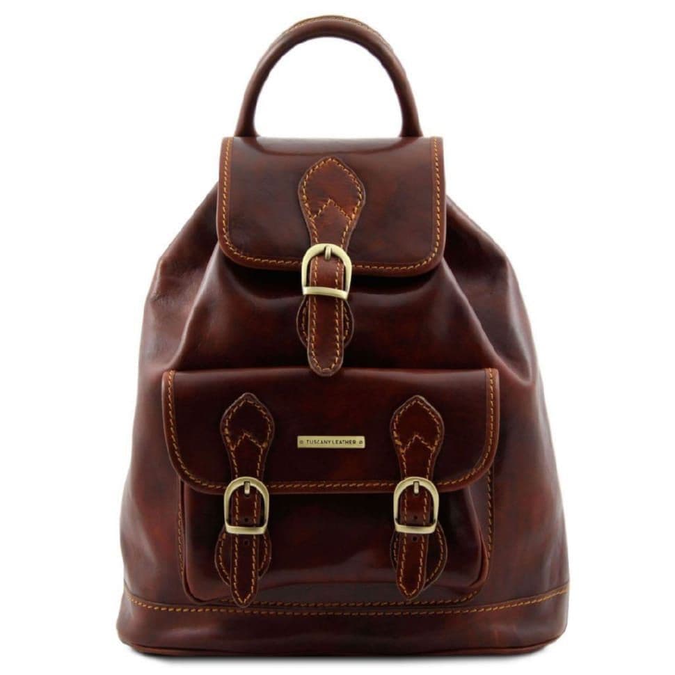 Шкіряний рюкзак Tuscany Leather Singapore TL9039 (коричневий)