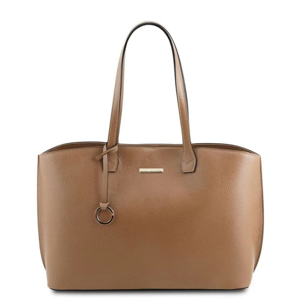 Шкіряна сумка шопер Tuscany TL141828 (Taupe)