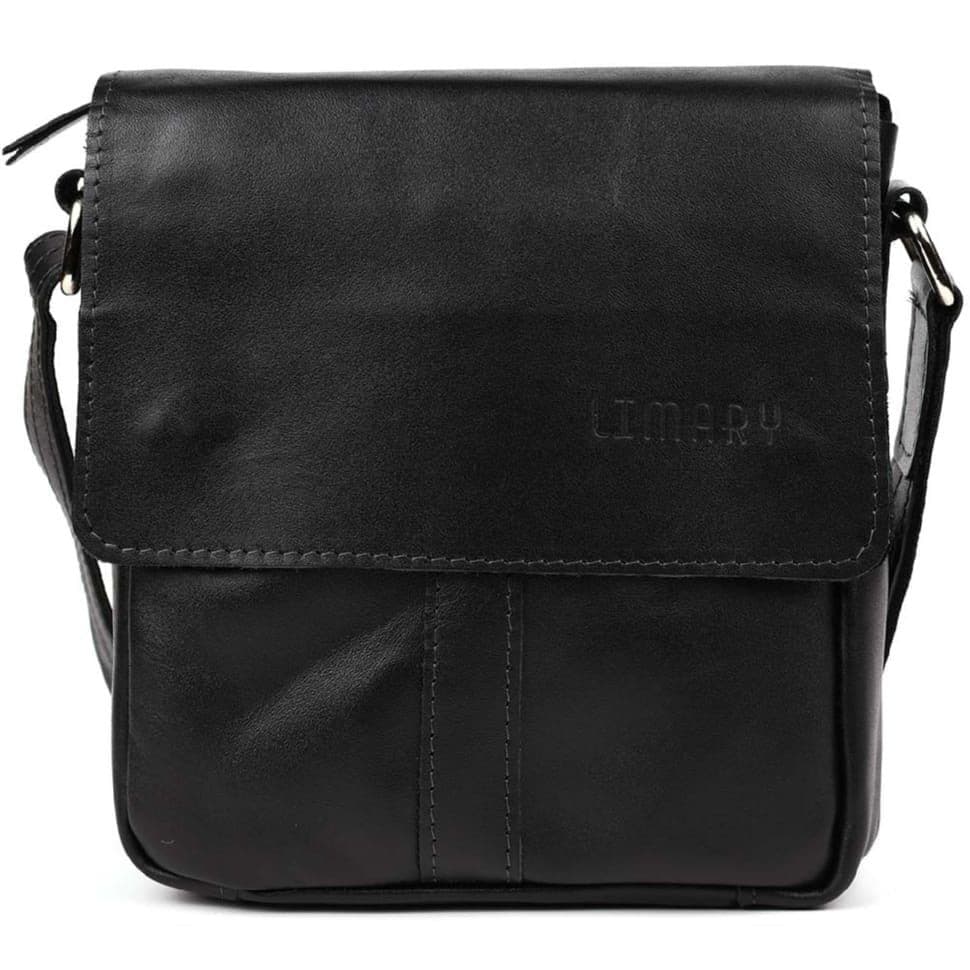 Невелика сумка через плече Limary lim-354GA чорна шкіра наппа — 3