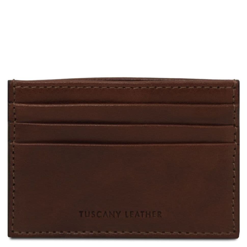 Шкіряний кардхолдер Tuscany Leather TL142471 (Темно-коричневий)