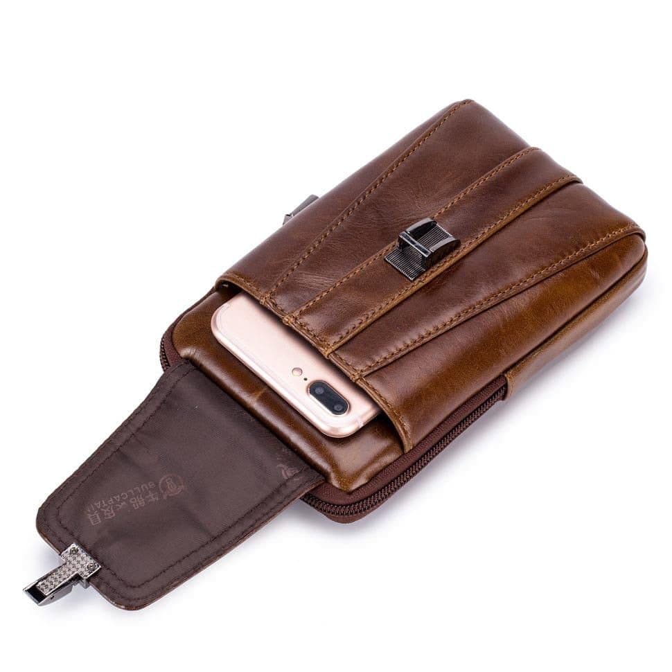 Чохол на пояс, cумка крос-боді коричнева Bull T1600 — 2