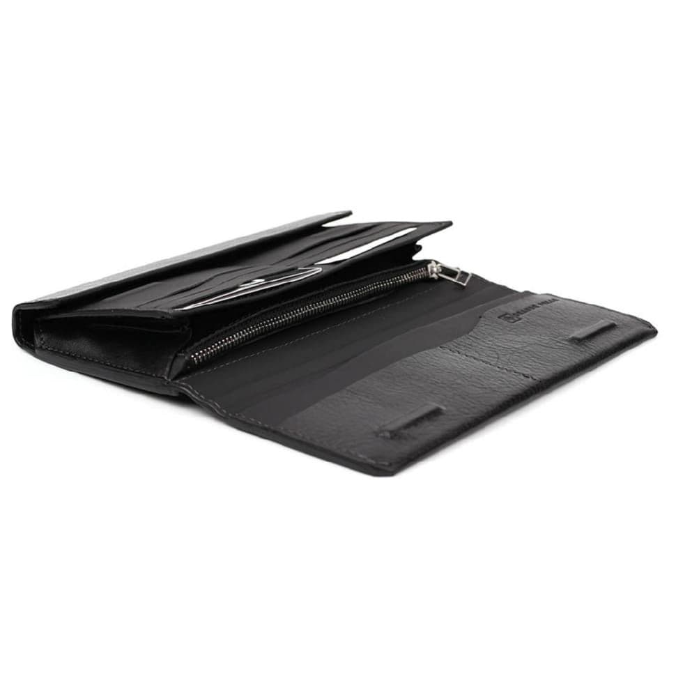Шкіряне портмоне глянсова шкіра чорне Grande Pelle 552610 — 4