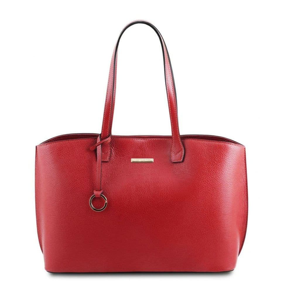 Шкіряна сумка шопер Tuscany TL141828 (Lipstick Red)
