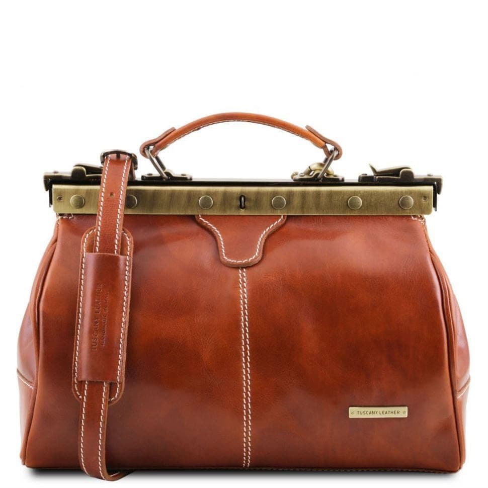 Шкіряна сумка саквояж Tuscany Leather Michelangelo TL10038 (Мед)
