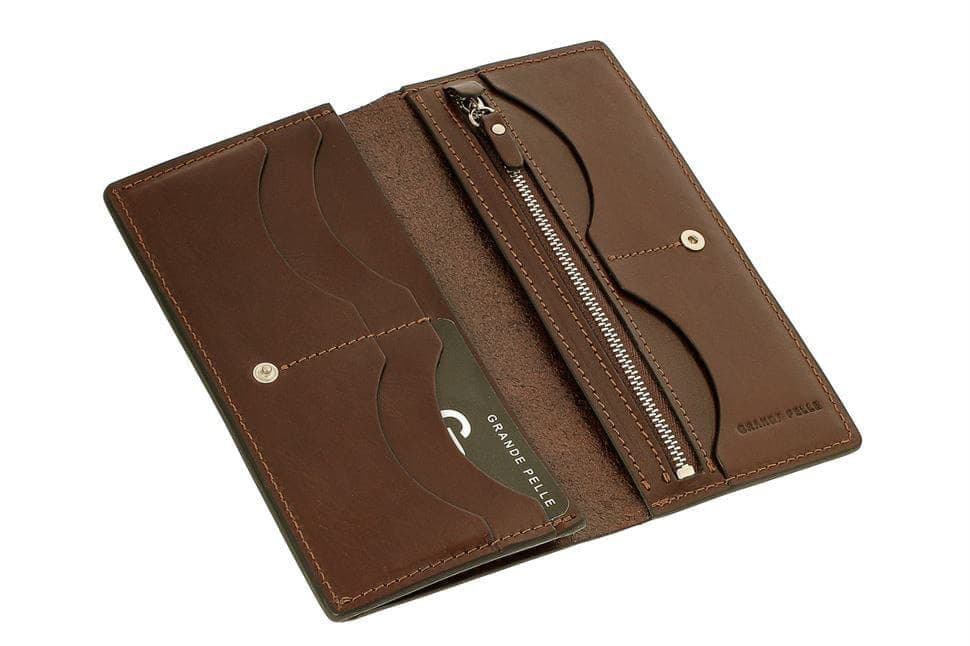 Портмоне Зinturino, темно-коричневий Grande Pelle 512620 — 2