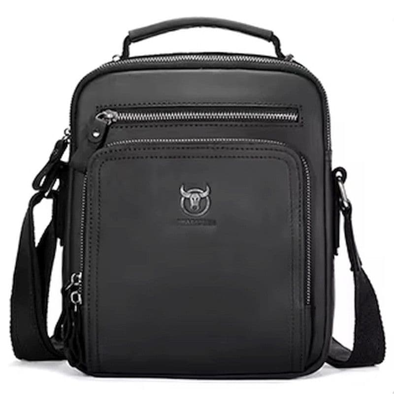 Шкіряна сумка чоловіча через плече Bull TB1063A чорна