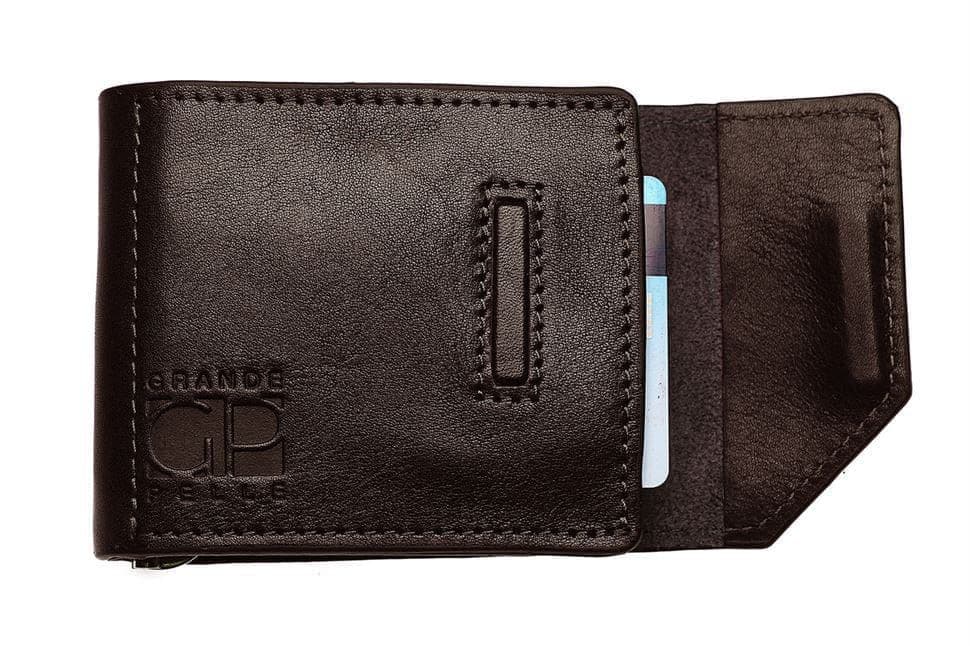 Затискач для грошей Soldi, глянець, шоколад GP 120620 — 3