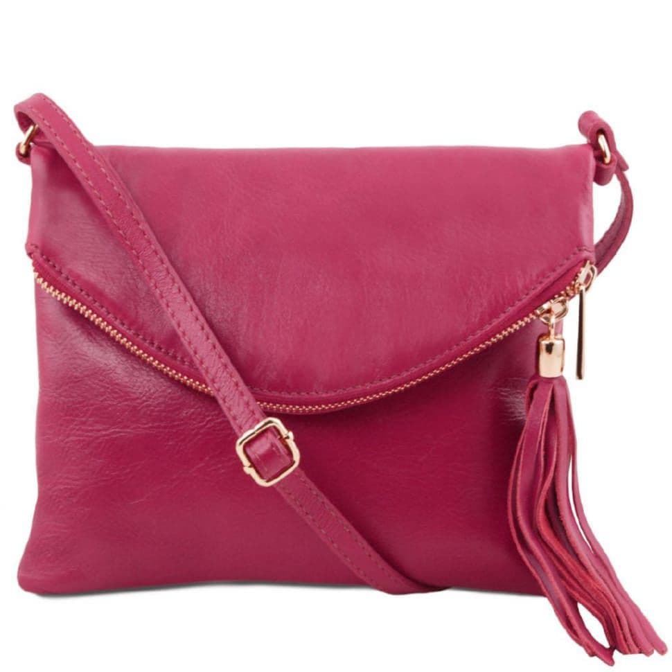 Жіноча шкіряна сумка Tuscany Leather Young Bag TL141153 (Фуксія)