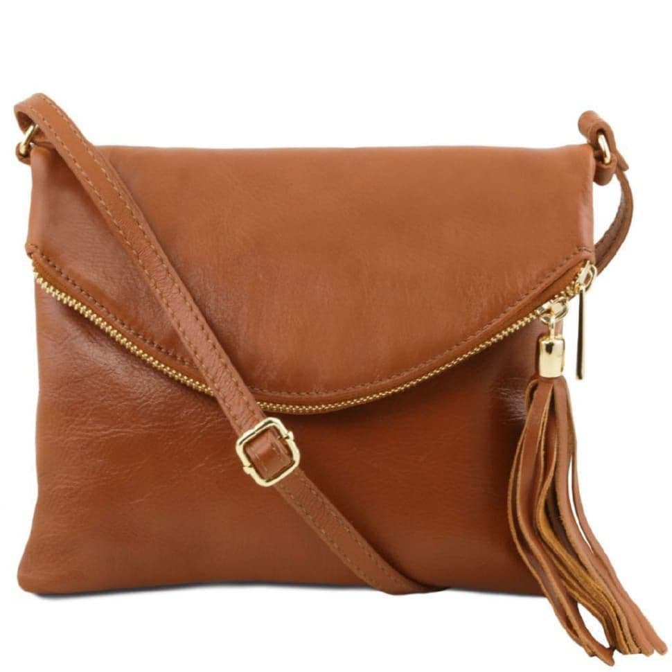 Жіноча шкіряна сумка Tuscany Leather Young Bag TL141153 (Коньяк) — 2