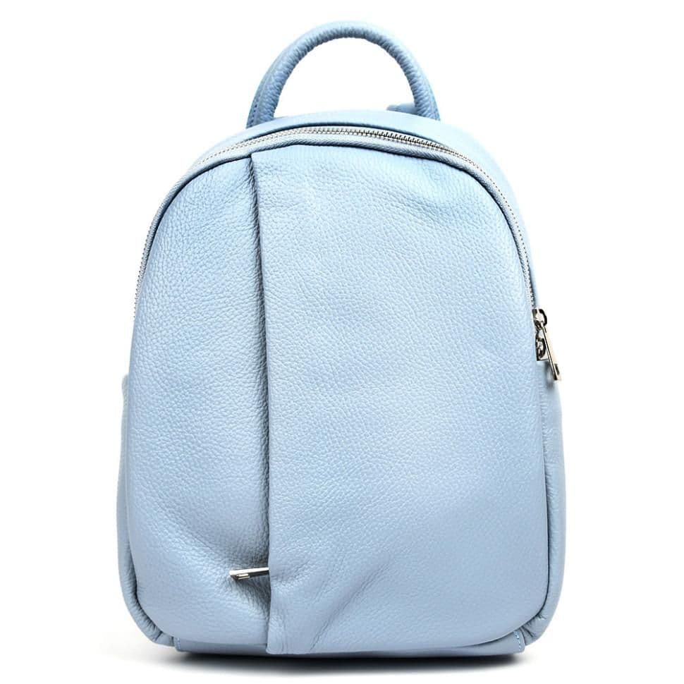 Шкіряний жіночий рюкзак блакитний Virginia Conti Italy - VC3964fblue