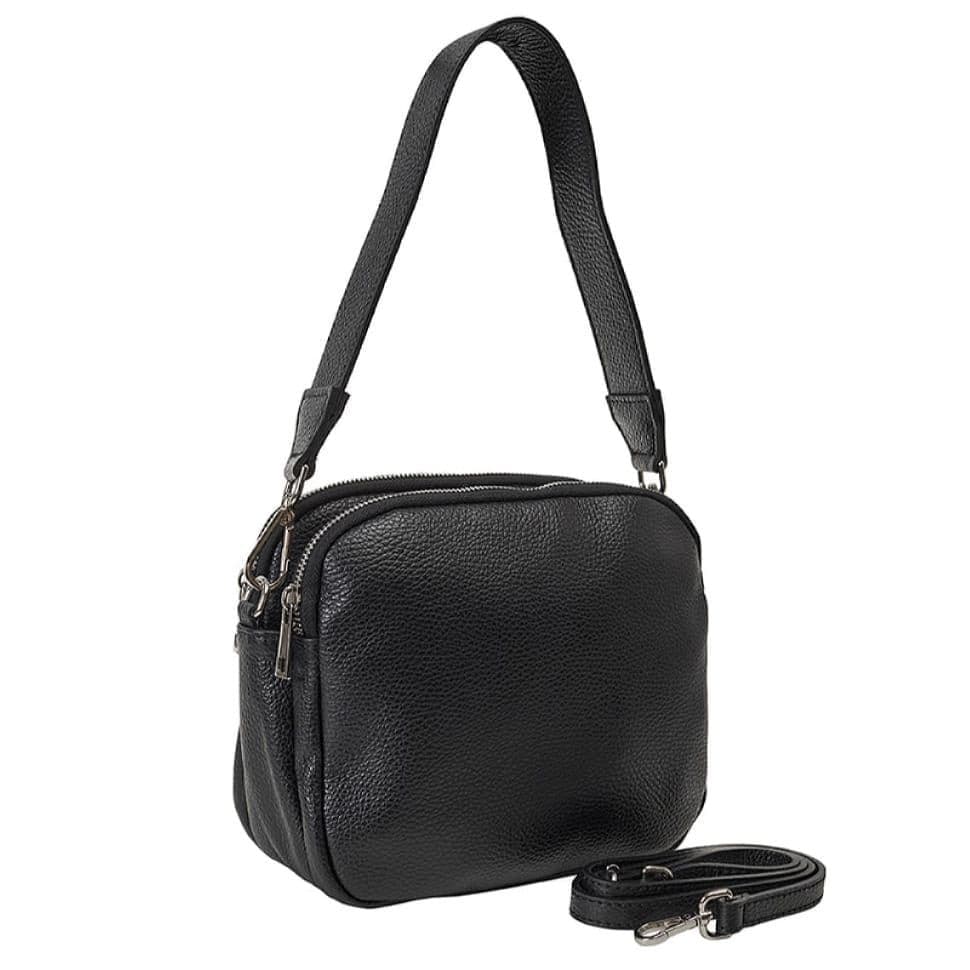Шкіряна жіноча сумка Virginia Conti Italy - VC02807black — 3