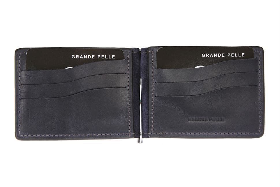 Затискач для купюр Grande Pelle 105670 ONDA, синій — 2