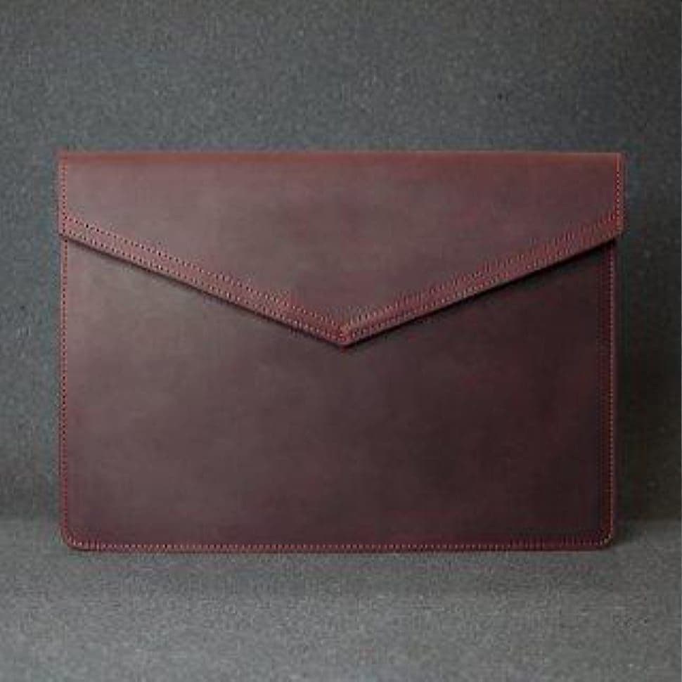 Шкіряний чохол для MacBook 12' шкіра Crazy Horse, бордо