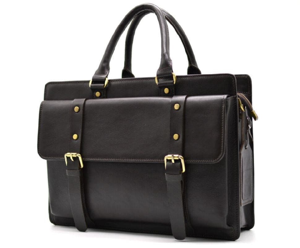 Шкіряна сумка портфель TARWA, TC-4964-4lx темно-коричнева