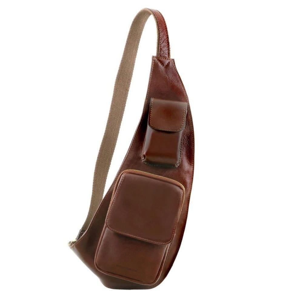 Шкіряний рюкзак для досуга через плече Tuscany Leather TL141352 (коричневий)