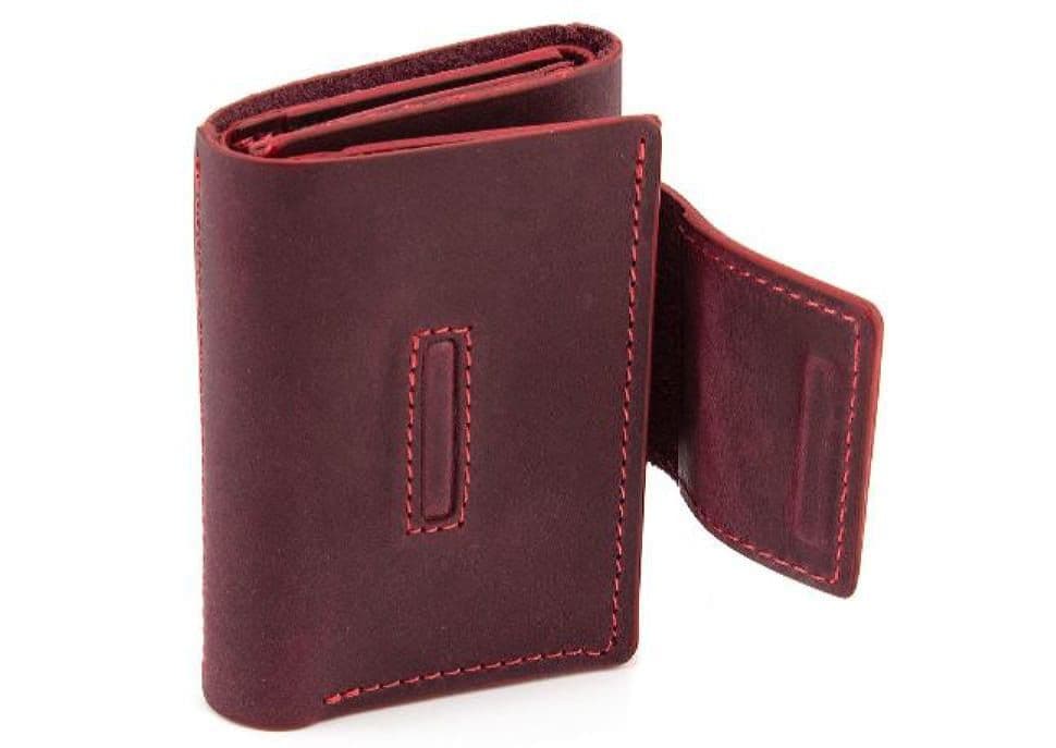 Портмоне, матова шкіра бордо Grande Pelle 504161 — 3