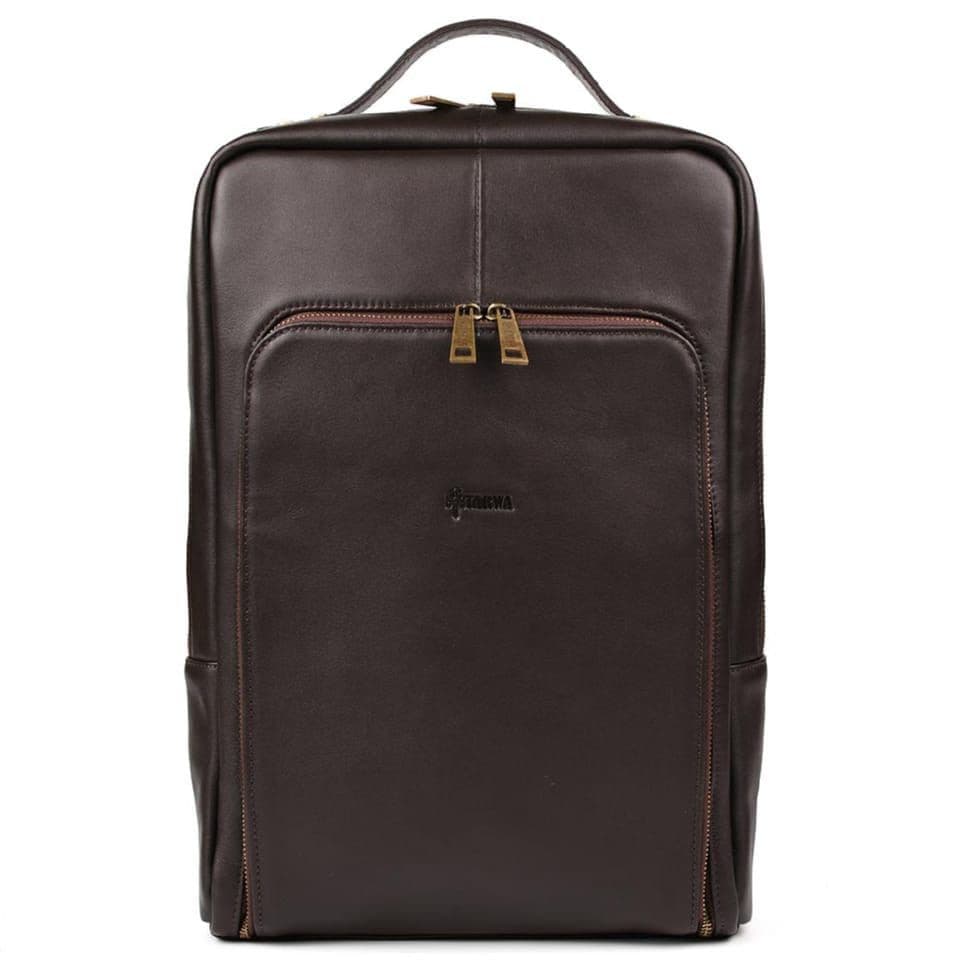 Шкіряний рюкзак для ноутбука 15" дюймов GC-1240-4lx у коричневому кольорі