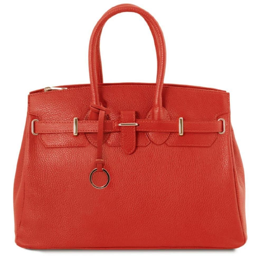 TL Bag шкіряна сумка жіноча Tuscany TL141529 (кораловий)