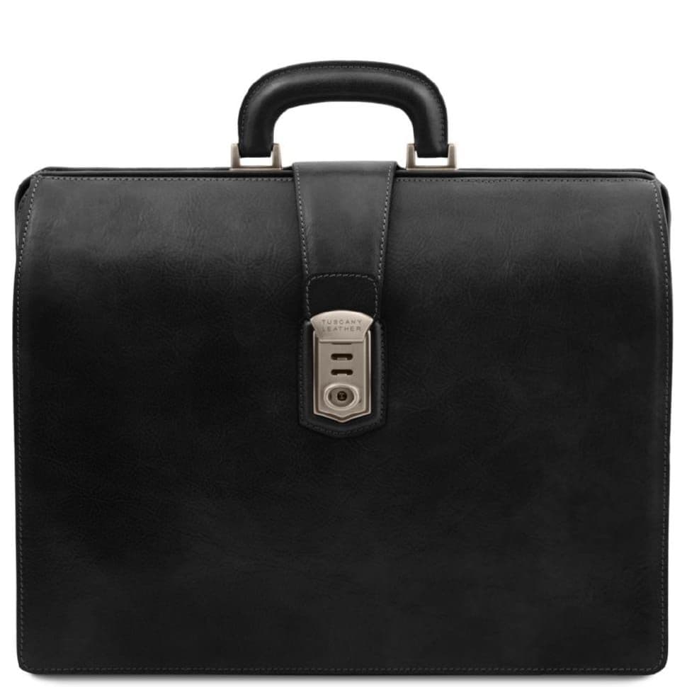 Шкіряний чоловічий портфель саквояж Canova Tuscany TL142352 (чорний)