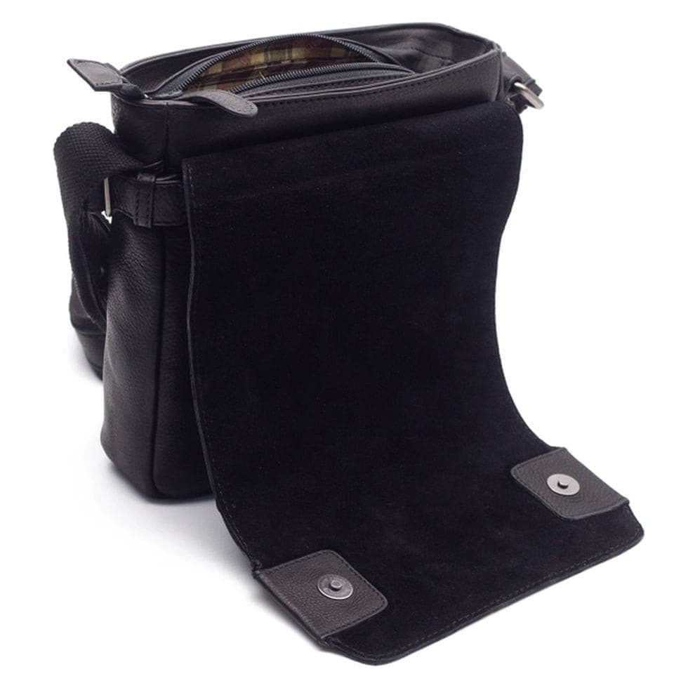 Чоловіча почтальонка зі шкіри HILL BURRY HB3200A чорна — 2
