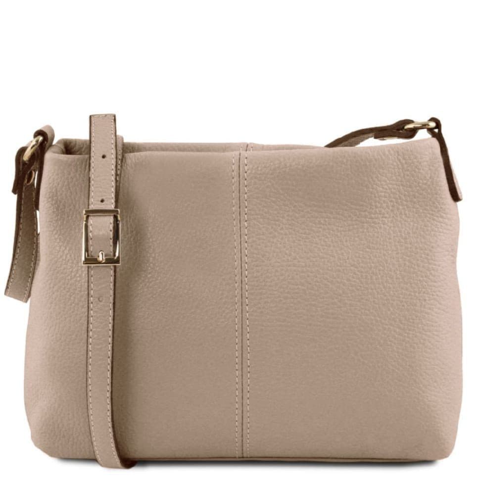 Жіноча шкіряна сумка через плече TL141720 Tuscany Leather (світлий сіро-коричневий)