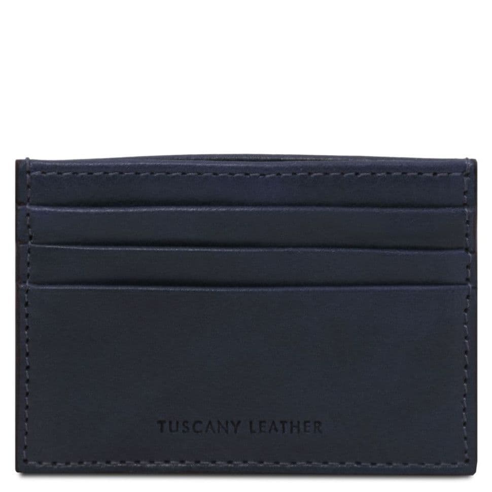 Шкіряний кардхолдер Tuscany Leather TL142471 (Темно-синій)