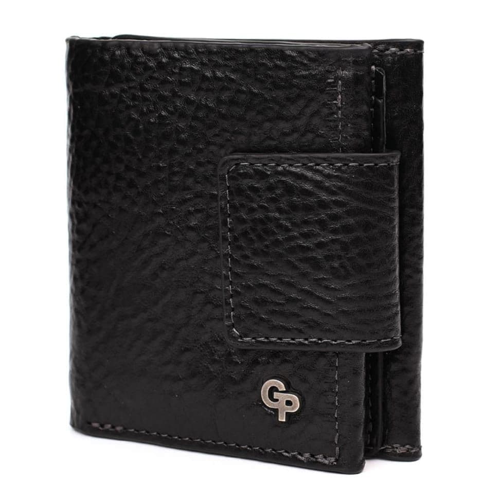 Невелике чоловіче шкіряне портмоне Grande Pelle 502410 чорне — 3