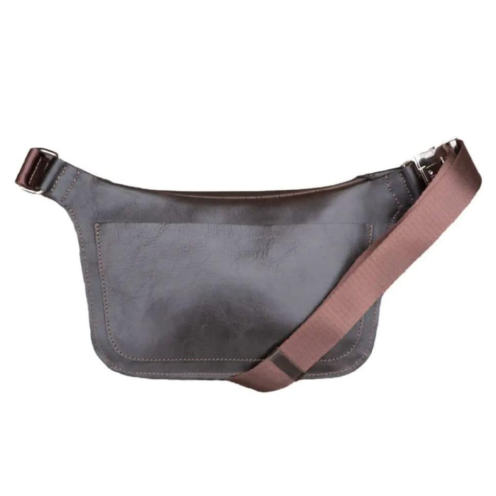 Шкіряна поясна сумка Grande Pelle 743620 коричнева — 3