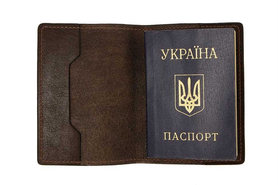 Обкладинка для паспорта, шоколад Grande Pelle 252620 — 4