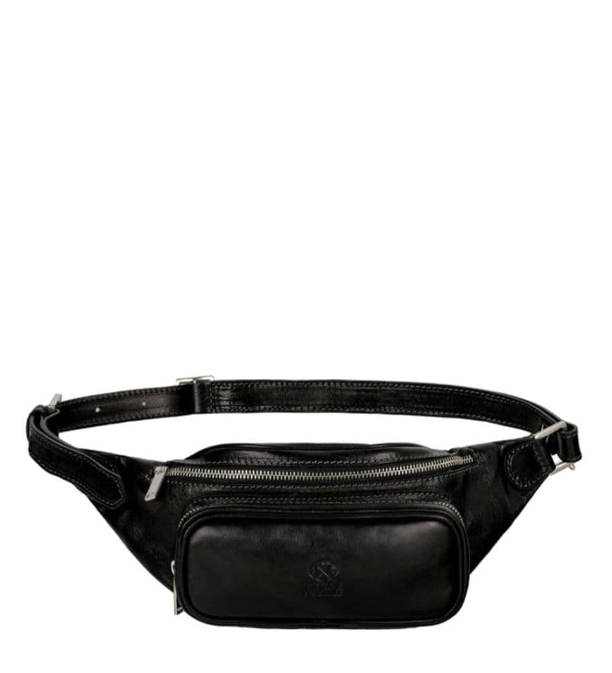 Жіноча шкіряна сумка-слінг Belly Bag - Independent People - чорний колір - Time Resistance 5225001W — 3