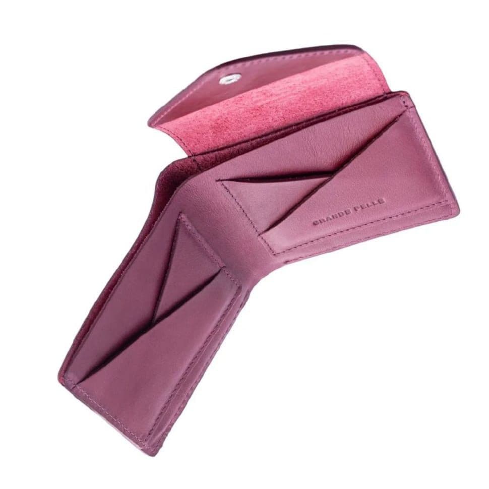 Шкіряне портмоне рожеве Grande Pelle 545661 — 3
