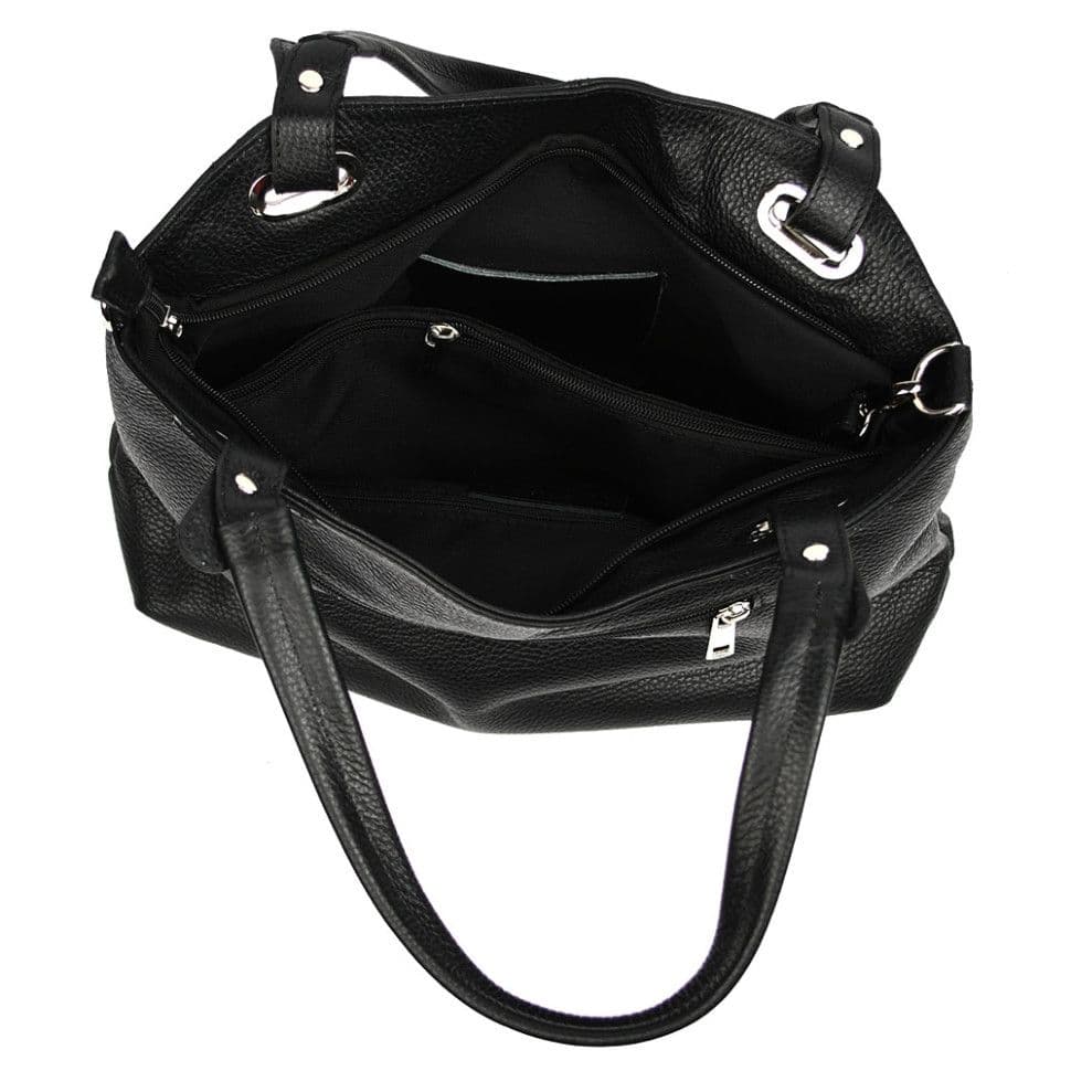 Шкіряна жіноча сумка Virginia Conti Italy - Art2234black — 4