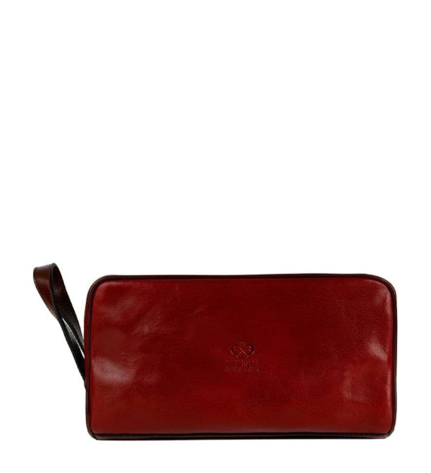 Жіноча шкіряна косметичка Dopp Kit - All the Kings Men - червоний колір - Time Resistance 5231901W