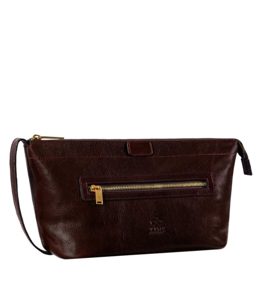 Жіноча шкіряна косметичка Dopp Kit - Ragtime - коричневий колір - Time Resistance 5239101W — 4