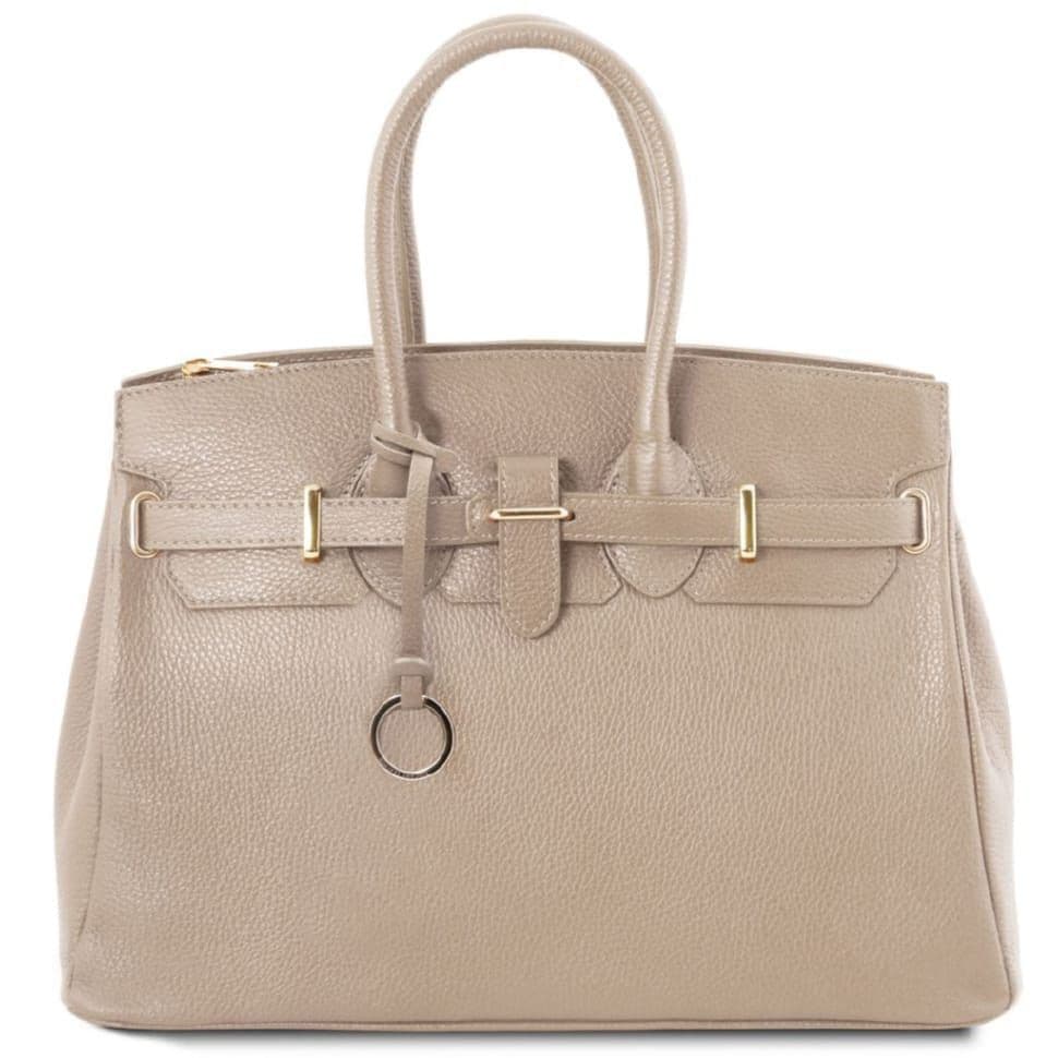 TL Bag шкіряна сумка жіноча Tuscany TL141529 (світлий сіро-коричневий)