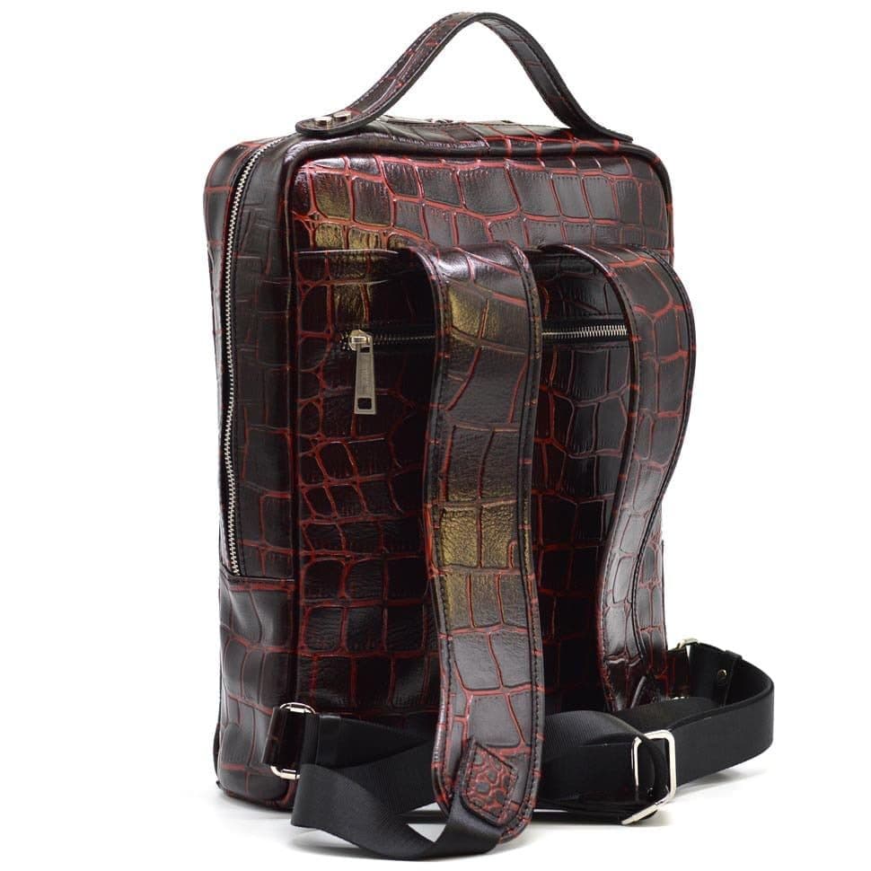 Шкіряний рюкзак для ноутбука під рептилию REP1-1239-4lx TARWA — 2