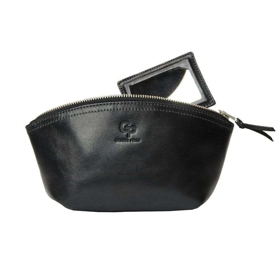 Косметичка Grande Pelle 805610 глянсова шкіра чорна — 4