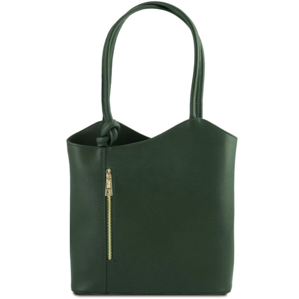 Patty Saffiano жіноча сумка рюкзак 2 в 1 Tuscany TL141455 (Forest Green)