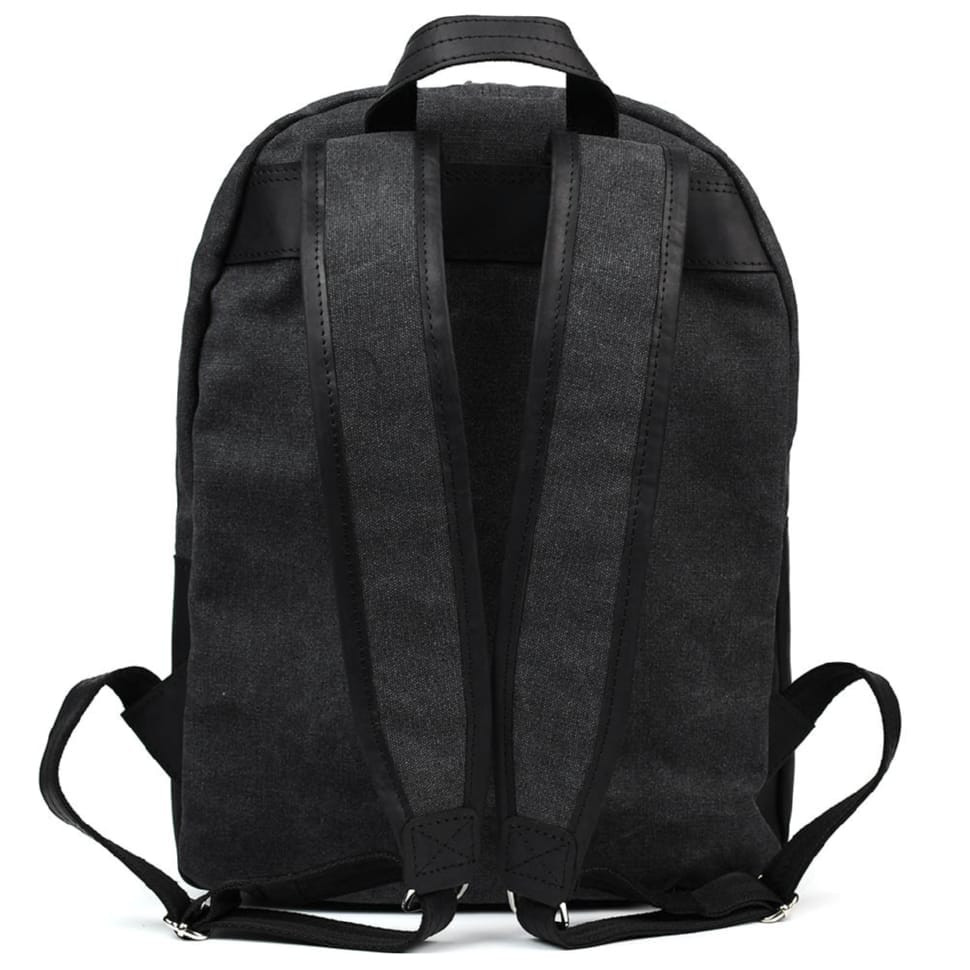 Рюкзак из кінської шкіри и канваса сірий TARWA RAG-7273-3md — 2