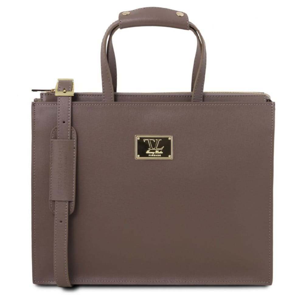 PALERMO - жіночий шкіряний портфель Tuscany Leather TL141369 (темний серо-коричневий)