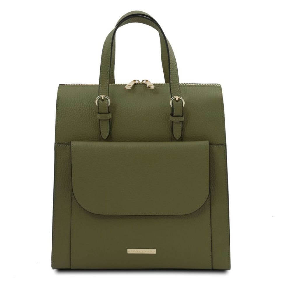 Жіночий шкіряний рюкзак - сумка Італія Tuscany TL142211 (Forest Green)