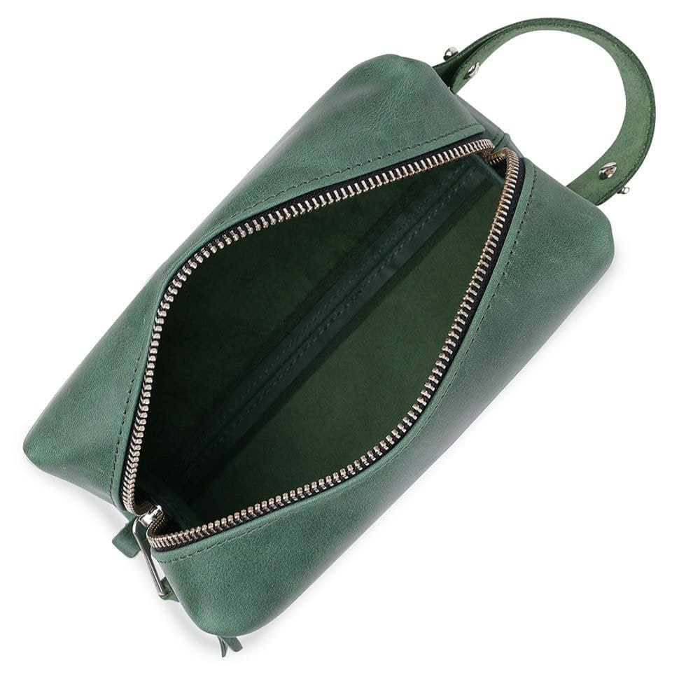 Косметичка несессер зеленая Grande Pelle 803191 — 3