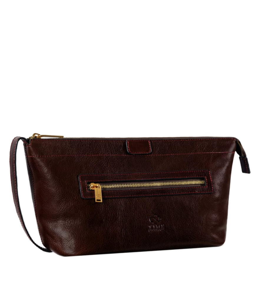 Жіноча шкіряна косметичка Dopp Kit - Ragtime - коричневий колір - Time Resistance 5239101W — 4