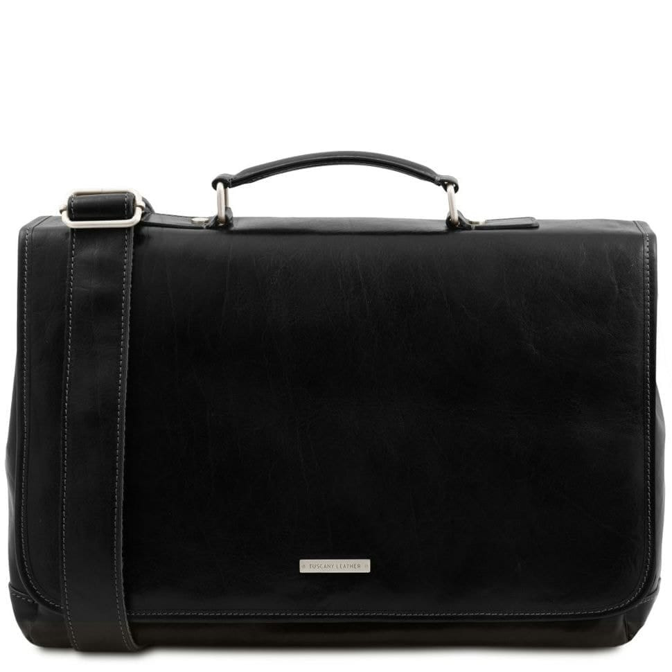 Шкіряна сумка портфель Mantova TL SMART TL142068 от Tuscany (чорний) — 2