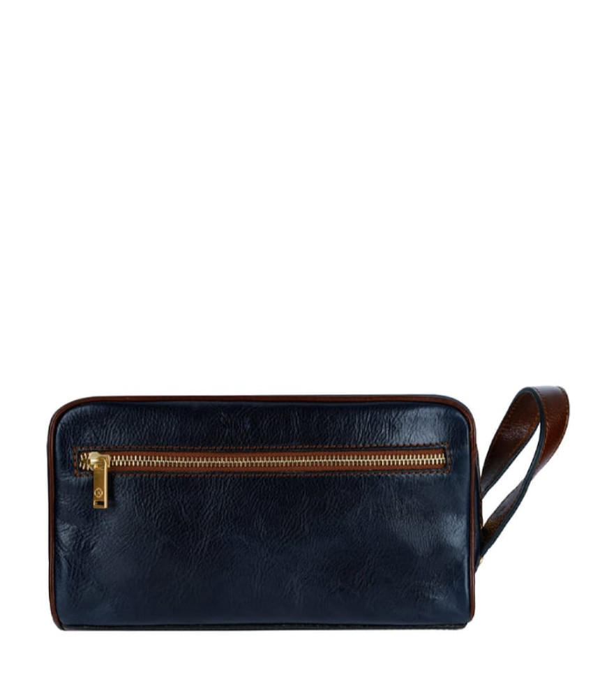 Жіноча шкіряна косметичка Dopp Kit - All the Kings Men - синій колір - Time Resistance 5232001W — 4