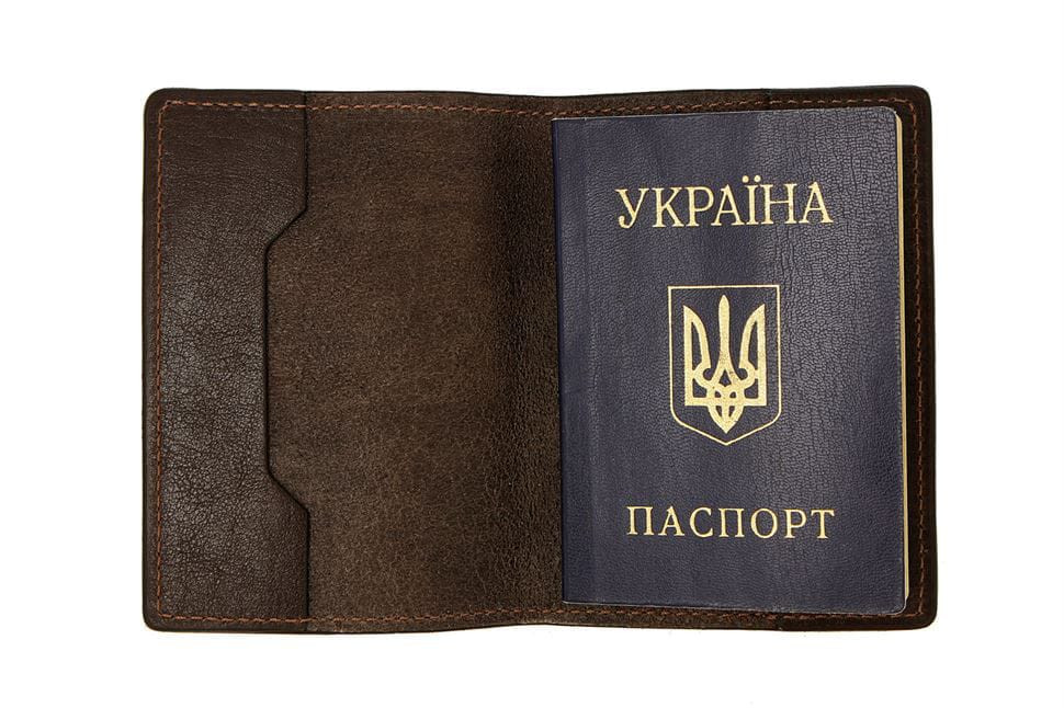 Обложка для паспорта, шоколад Grande Pelle 252620 — 4