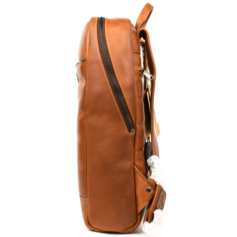 Міський шкіряний рюкзак HILL BURRY HB15295B рудий — 3